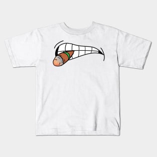 Angry mouth with cigar Kids T-Shirt